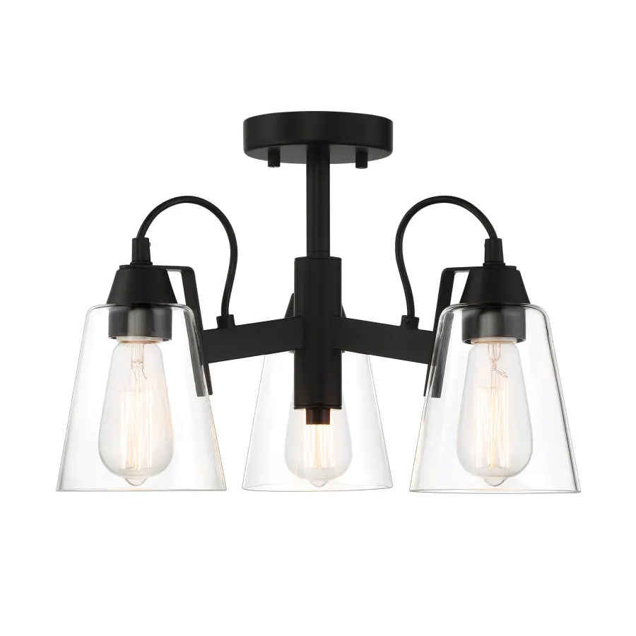 Versatile Transitional Semi-Flush with Industrial Charm - Image 6