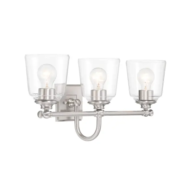 Antonia 3-Light Vanity in Brushed Nickel - Image 5