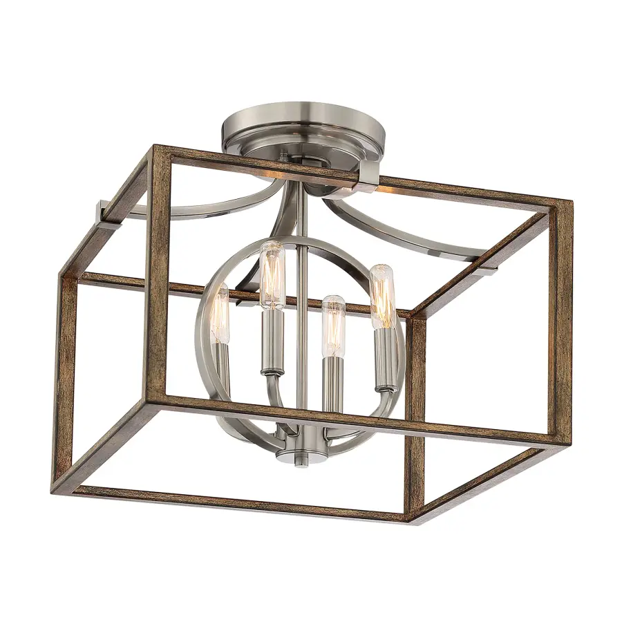 Country Estates 4-Light Semi-Flush Ceiling Light