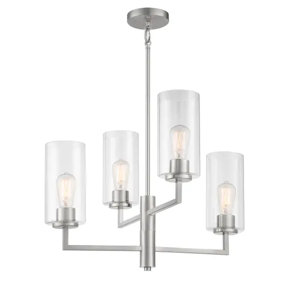 Acacia 4-Light Chandelier in Brushed Nickel - Image 3