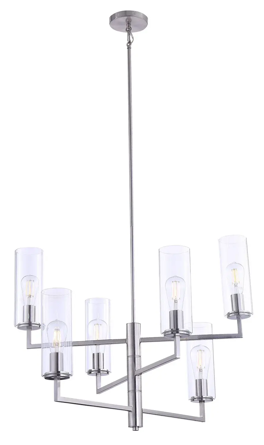 Acacia 6-Light Chandelier in Brushed Nickel - Image 1