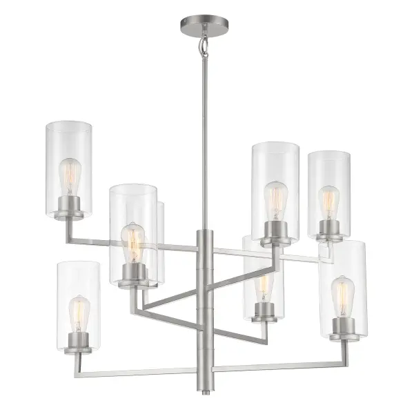 Acacia 8-Light Chandelier in Brushed Nickel - Image 4