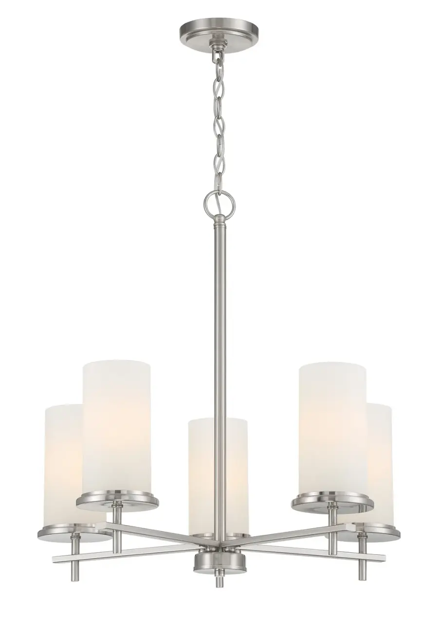 Haisley 5-Light Chandelier in Brushed Nickel