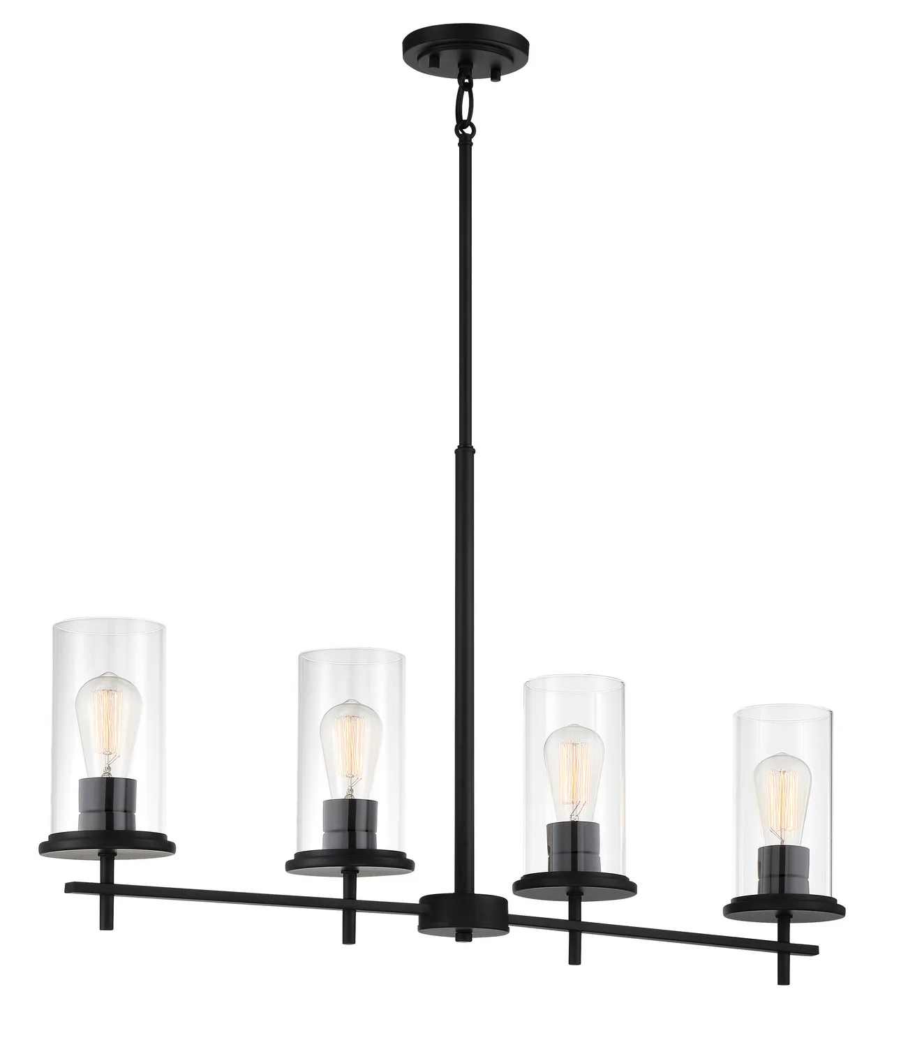 Haisley Four Light Island Pendant in Coal