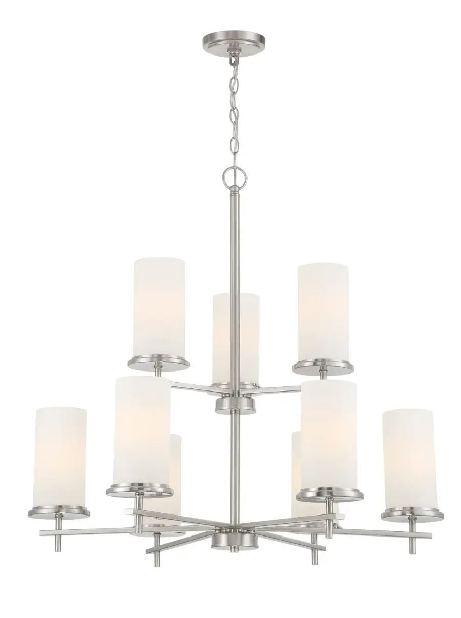 Haisley 9-Light Chandelier in Brushed Nickel