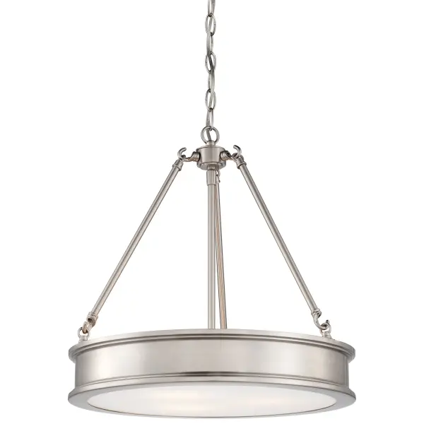 Harbour Point 3-Light Pendant with Etched White Glass