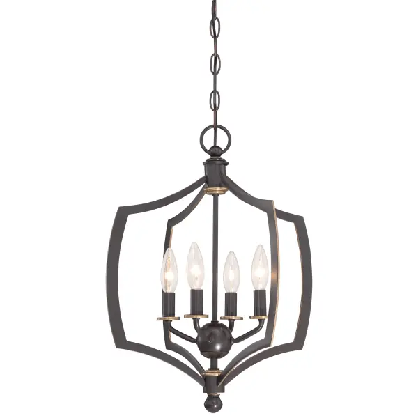 Elegant Transitional Mini Chandelier with Warm Bronze & Gold Accents