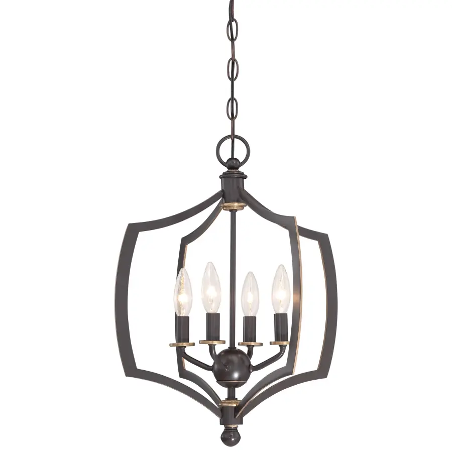 Elegant Transitional Mini Chandelier with Warm Bronze & Gold Accents