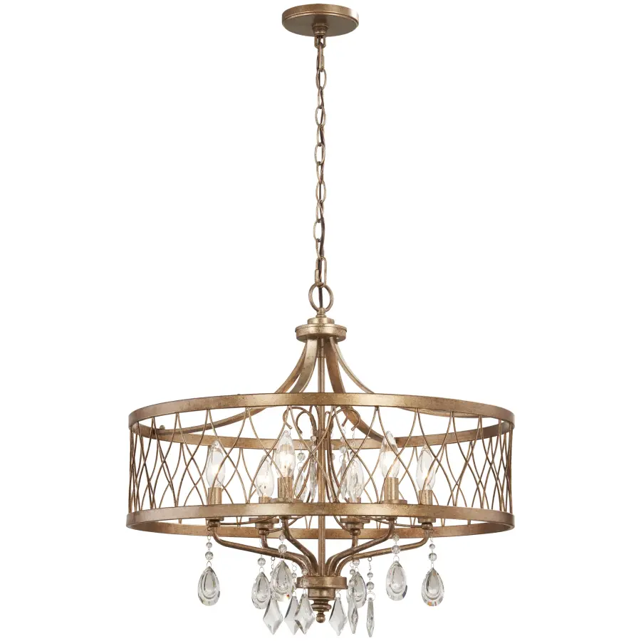 West Liberty 6-Light Chandelier in Olympus Gold