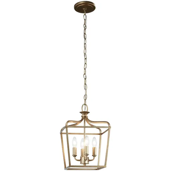 The Laurel Estate pendant combines transitional elegance with compact dimensions, making it perfect for intimate spaces. Its Brio Gold finish and crystal accents add sophistication without overwhelming smaller areas. - alternate view