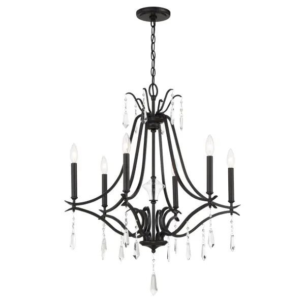 Laurel Estate 6-Light Chandelier in Coal Black - Image 4