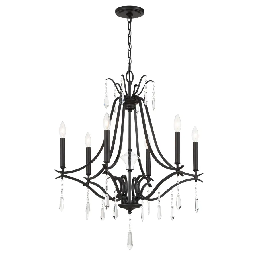 Laurel Estate 6-Light Chandelier in Coal Black - Image 4