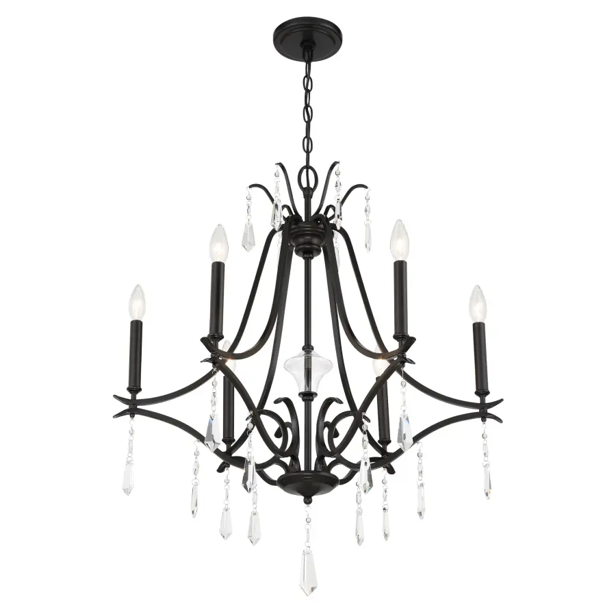 Laurel Estate 6-Light Chandelier in Coal Black - Image 5