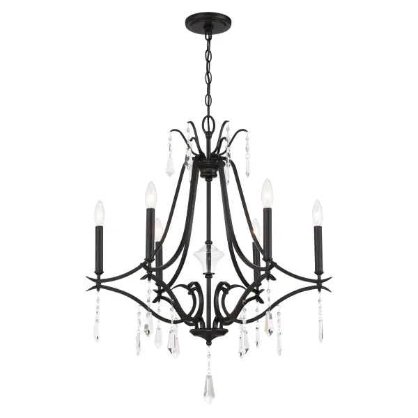 Laurel Estate 6-Light Chandelier in Coal Black - Image 6