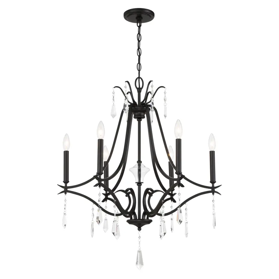 Laurel Estate 6-Light Chandelier in Coal Black - Image 6