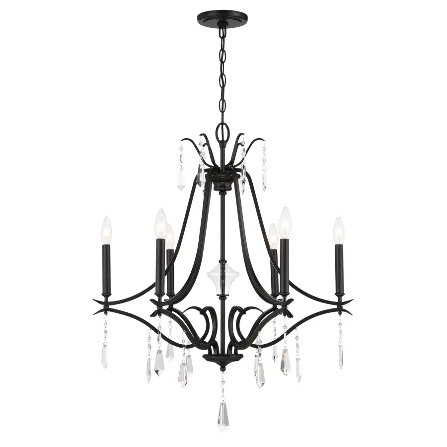 Laurel Estate 6-Light Chandelier in Coal Black - Image 7
