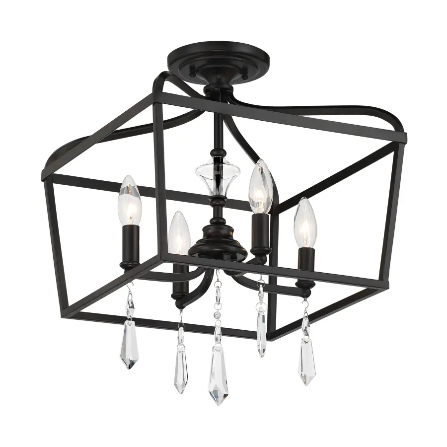 Laurel Estate 4-Light Foyer Semi-Flush Mount - Image 3
