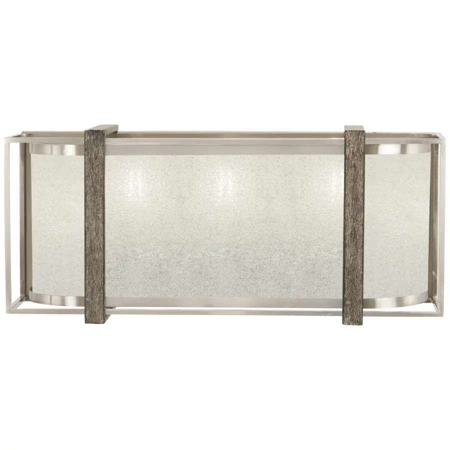 Transitional Bath Vanity Blends Metal and Wood Warmth