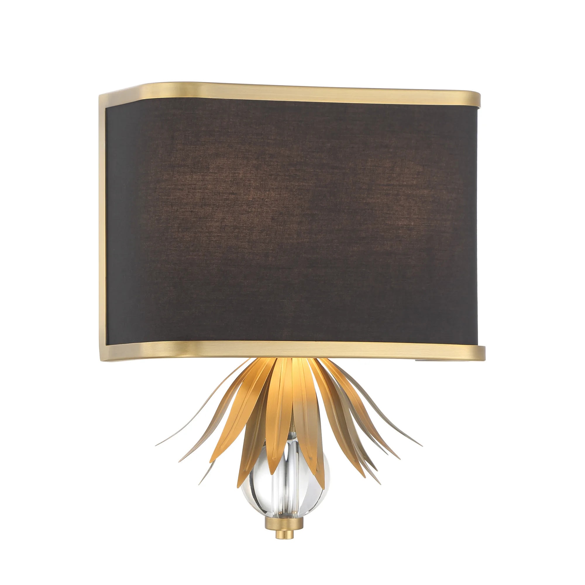 Caprio 2-Light Wall Sconce in Natural Brushed Brass
