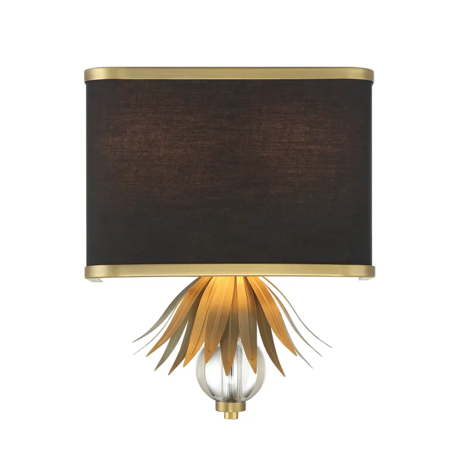 Caprio 2-Light Wall Sconce in Natural Brushed Brass - Image 2