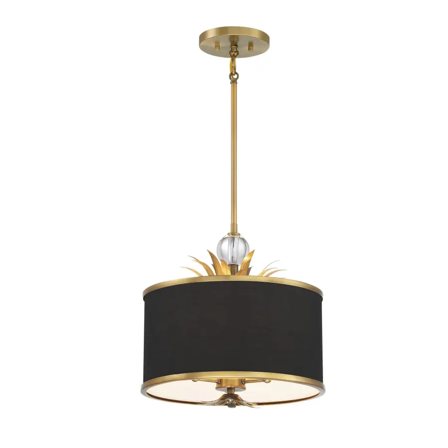Caprio 3-Light Pendant with Fabric Shade - Image 1
