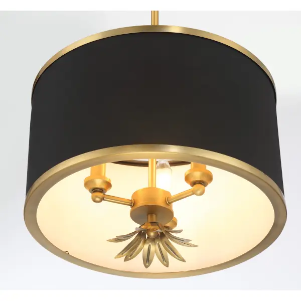 Caprio 3-Light Pendant with Fabric Shade - Image 3