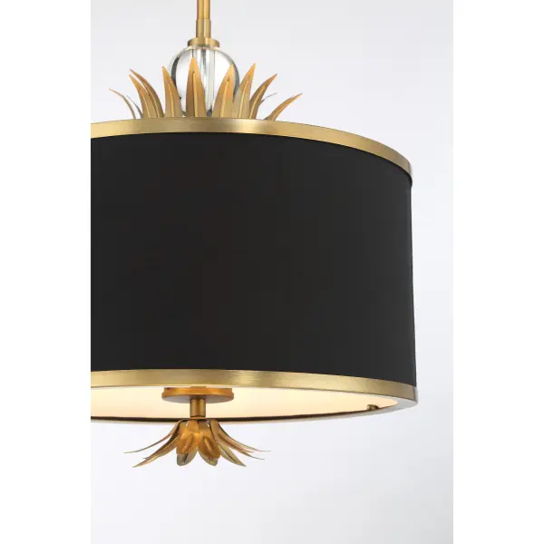 Caprio 3-Light Pendant with Fabric Shade - Image 5