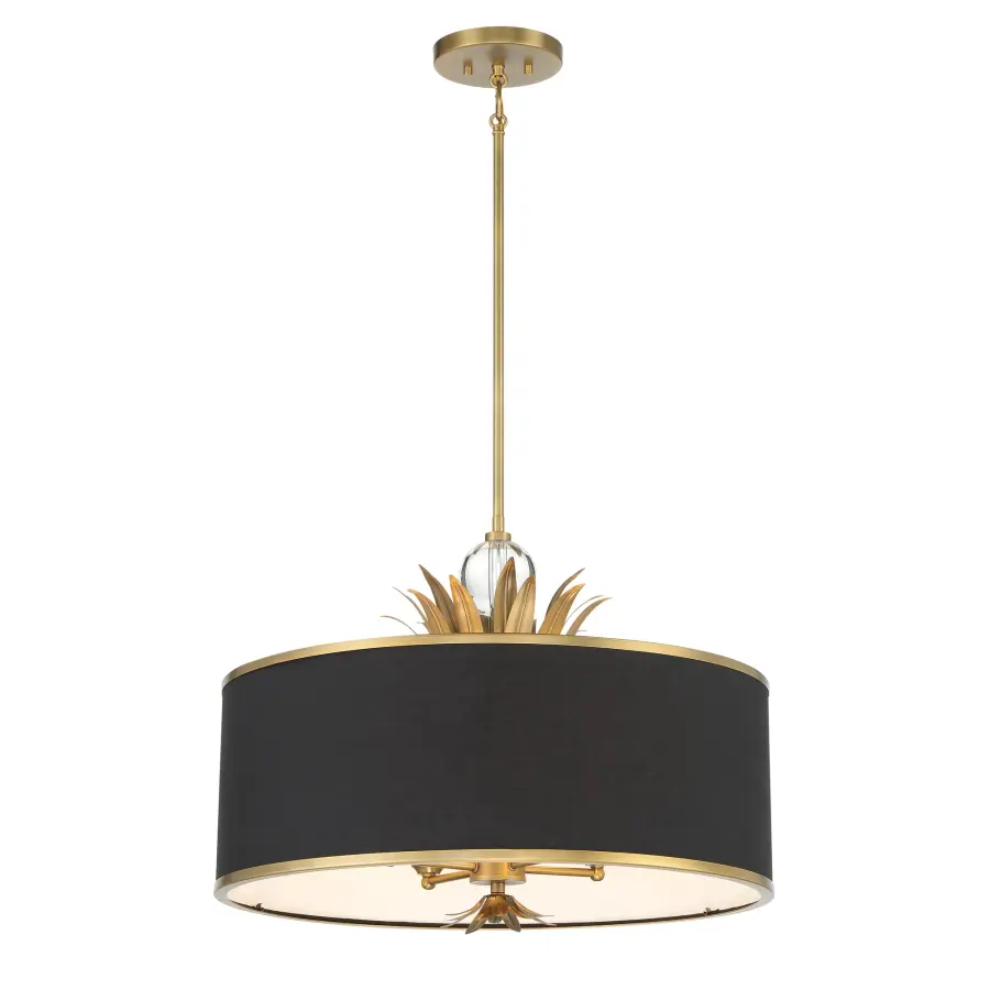 Caprio 4-Light Pendant with Fabric Shade - Image 1