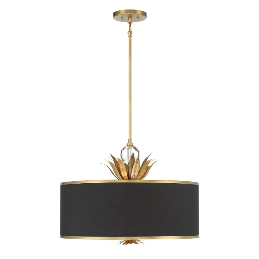 Caprio 4-Light Pendant with Fabric Shade - Image 2