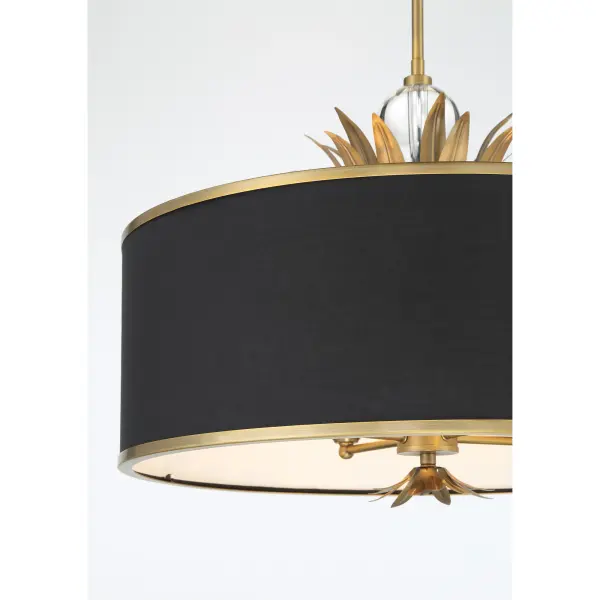 Caprio 4-Light Pendant with Fabric Shade - Image 3