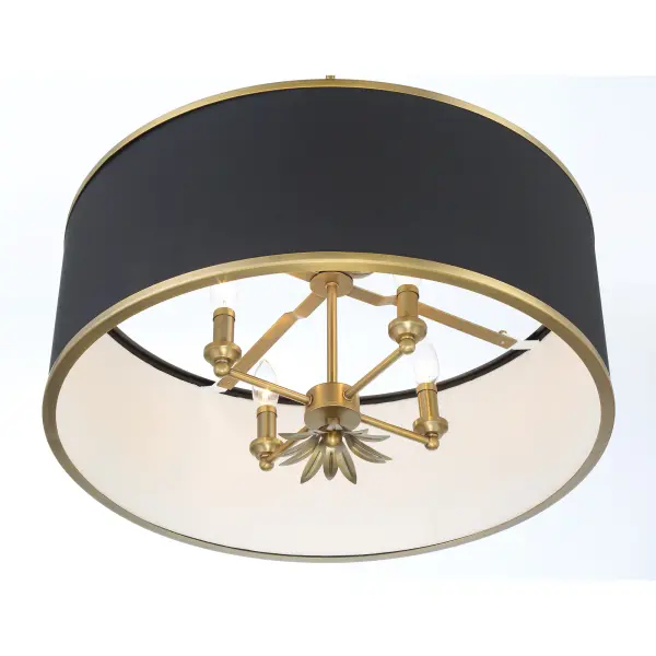 Caprio 6-Light Pendant in Natural Brushed Brass - Image 3