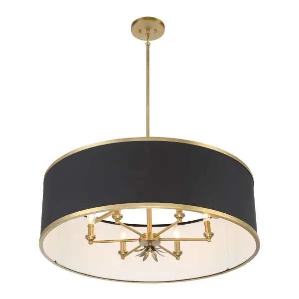 Caprio 6-Light Pendant in Natural Brushed Brass - Image 4