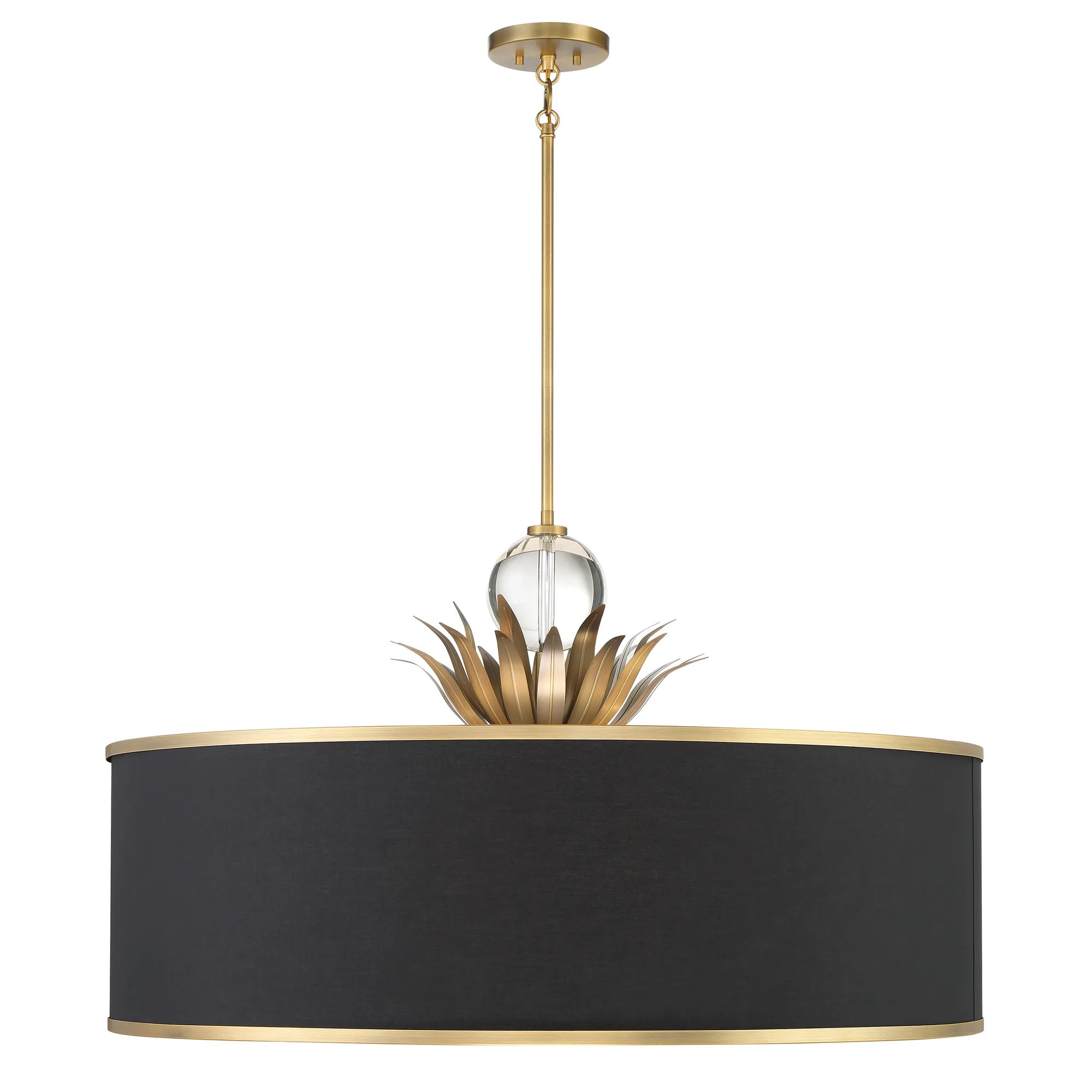 Caprio 8-Light Pendant in Natural Brushed Brass