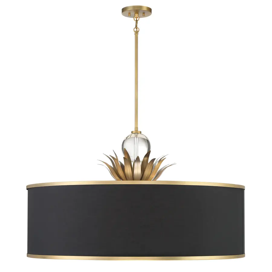 Caprio 8-Light Pendant in Natural Brushed Brass - Image 1