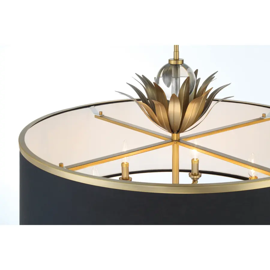 Caprio 8-Light Pendant in Natural Brushed Brass - Image 3