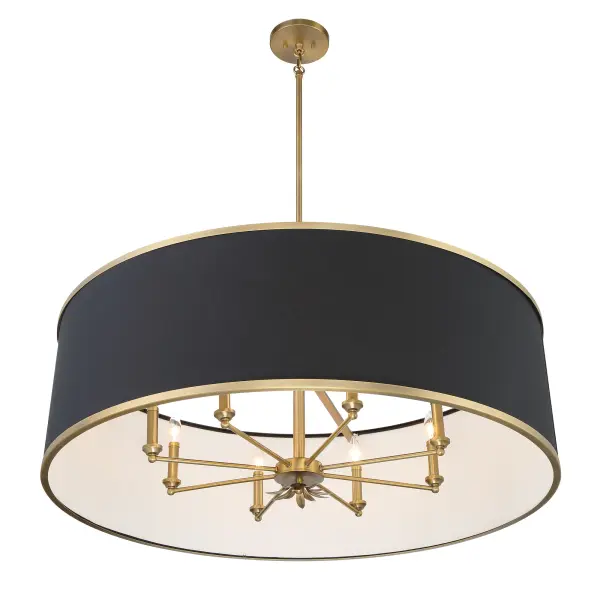 Caprio 8-Light Pendant in Natural Brushed Brass - Image 4