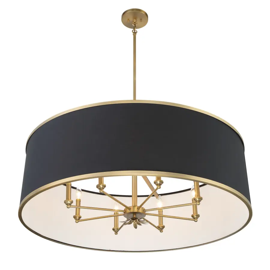 Caprio 8-Light Pendant in Natural Brushed Brass - Image 4