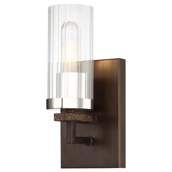 Compact Transitional Bath Light with Industrial Charm