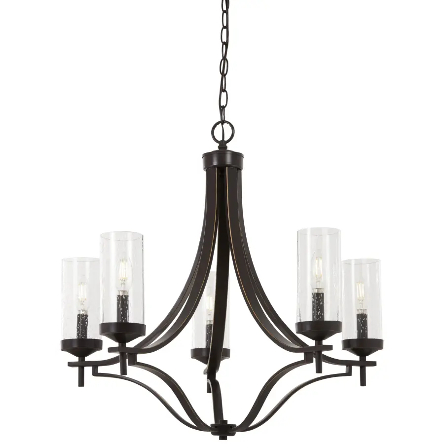 Elyton 5-Light Chandelier in Downtown Bronze with Gold Highlights - Image 2
