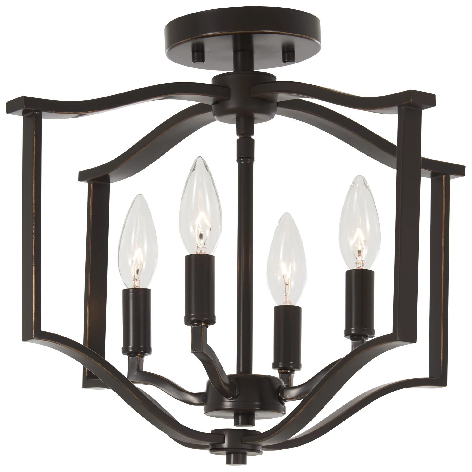 Elyton 4-Light Semi-Flush Mount Ceiling Light