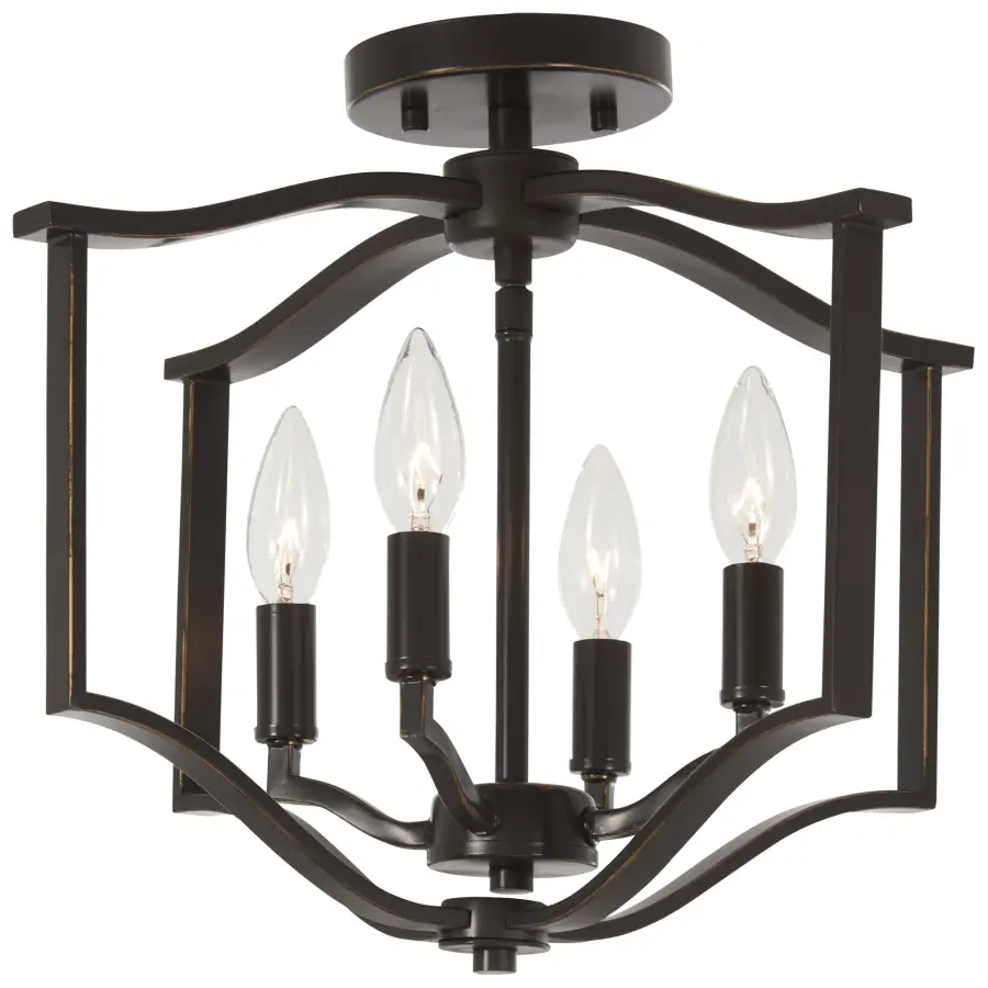 Elyton 4-Light Semi-Flush Mount Ceiling Light