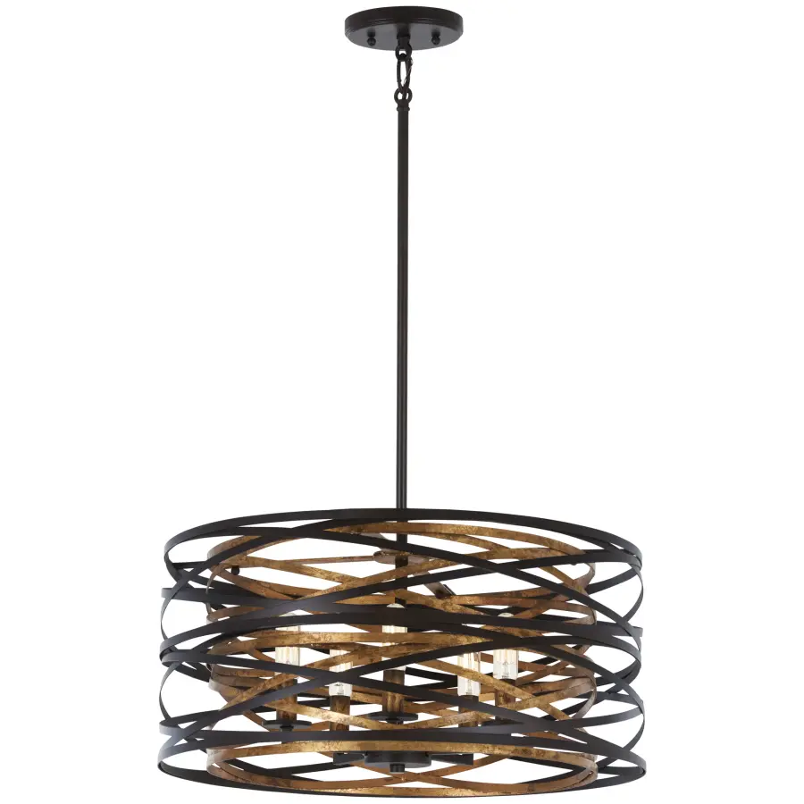 Vortic Flow 5-Light Semi-Flush Convertible Pendant - Image 2