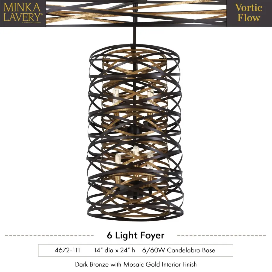 Vortic Flow 6-Light Pendant - Image 2