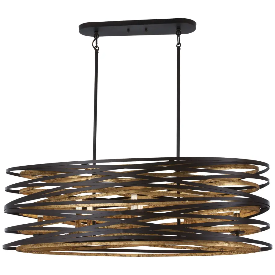 Vortic Flow 8-Light Island Chandelier