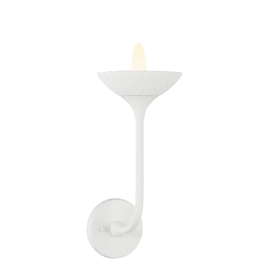 Ryton Plaster White Wall Sconce - Image 1