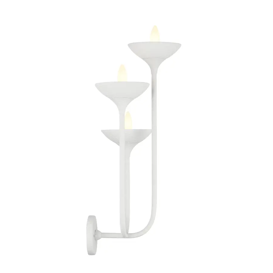 Ryton 3-Light Wall Sconce in Plaster White - Image 4