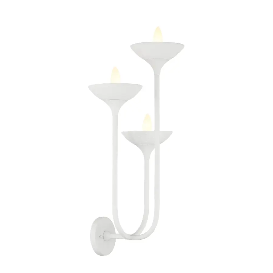 Ryton 3-Light Wall Sconce in Plaster White - Image 5