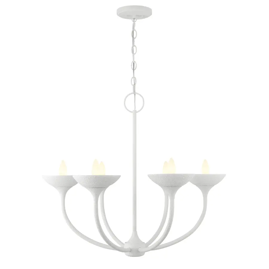 Ryton 6-Light Chandelier in Plaster White - Image 2