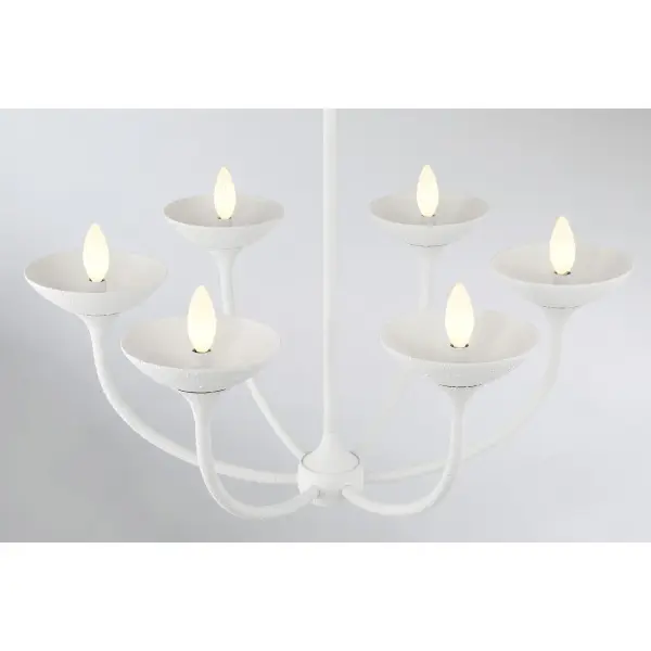 Ryton 6-Light Chandelier in Plaster White - Image 5