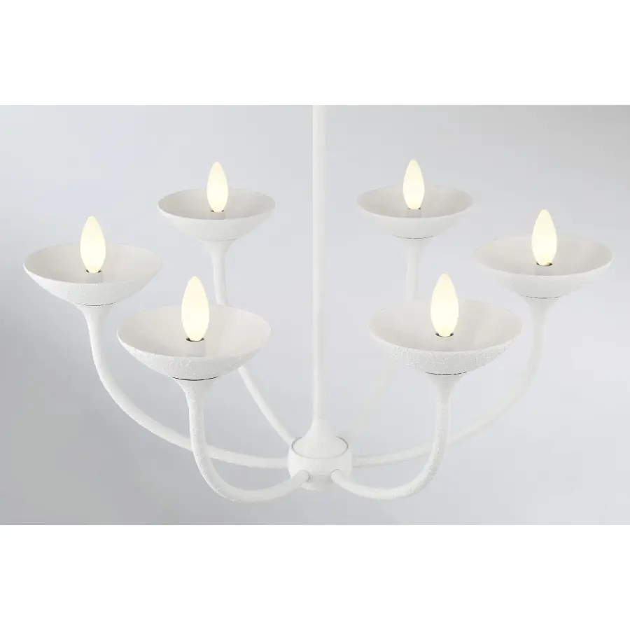 Ryton 6-Light Chandelier in Plaster White - Image 5